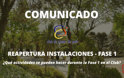 Reapertura instalaciones Fase 1