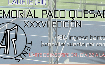 XXXVII Memorial Paco Quesada de Tenis