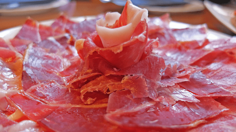 corte de jamón ibérico de bellota