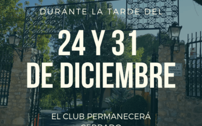 Cierre tardes del 24 y 31 de diciembre